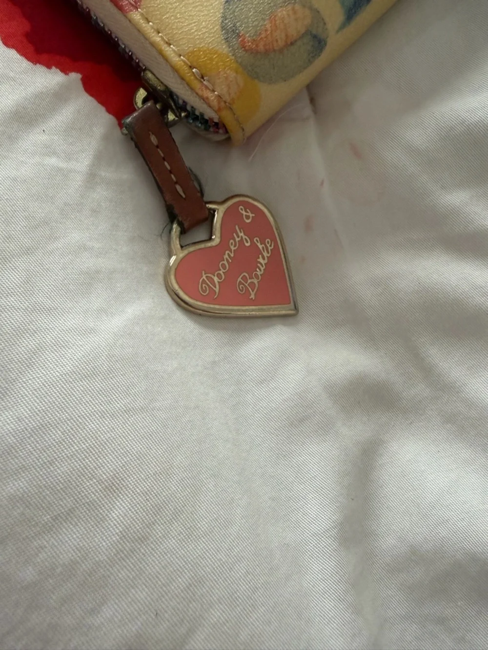 Dooney & Bourke Multicolor Logo Heart Charm Wallet - Picture 3 of 5